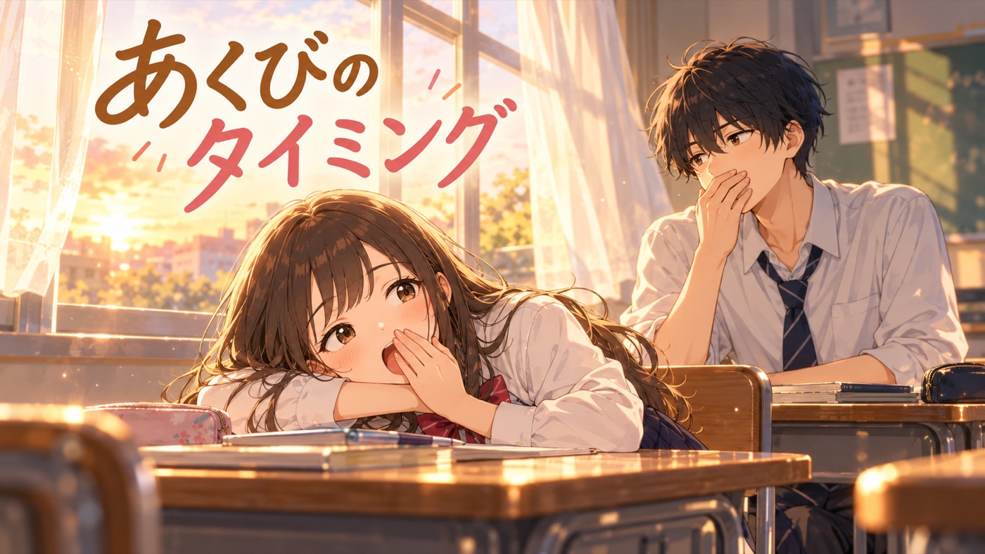 放課後の教室であくびがうつる春と悠