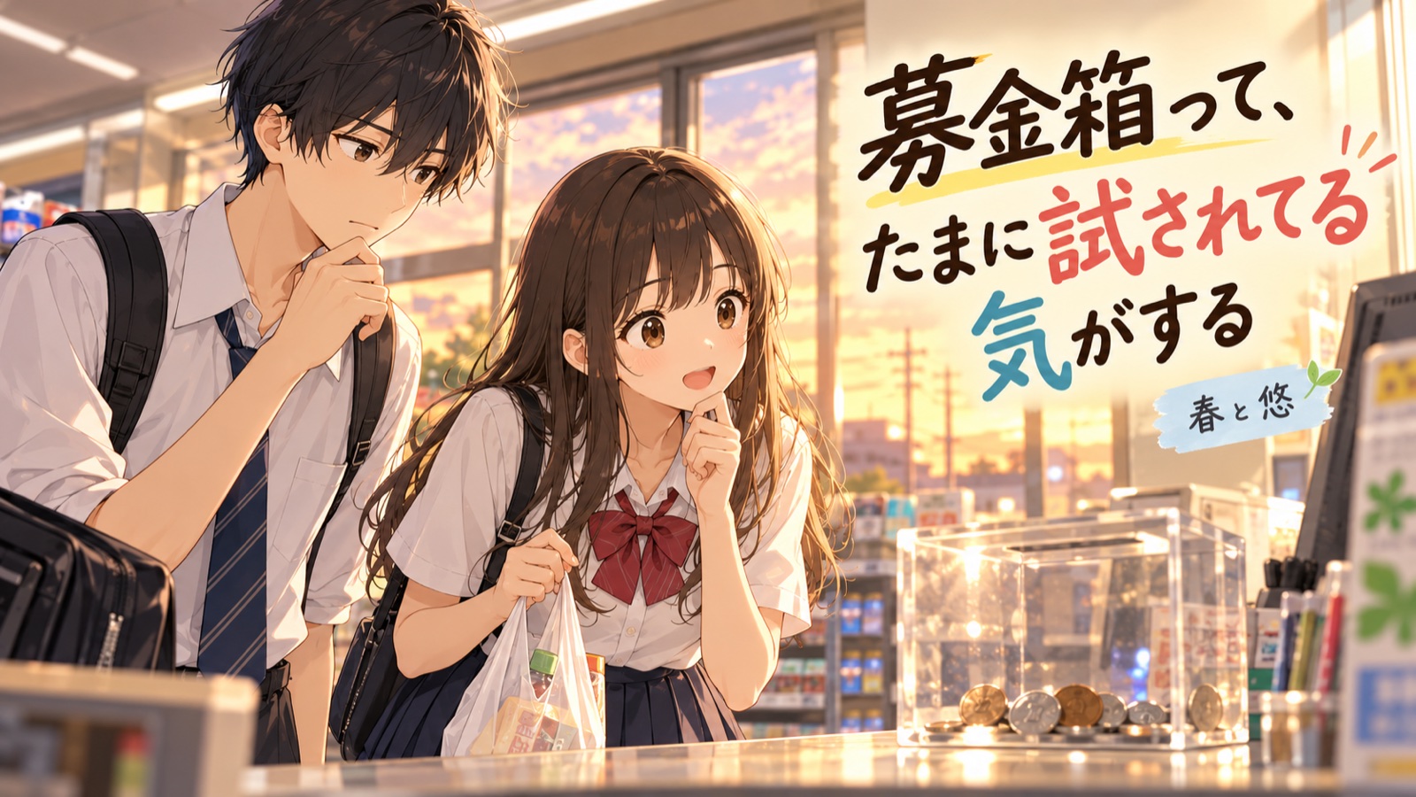 春と悠｜募金箱って、たまに試されてる気がするの表紙